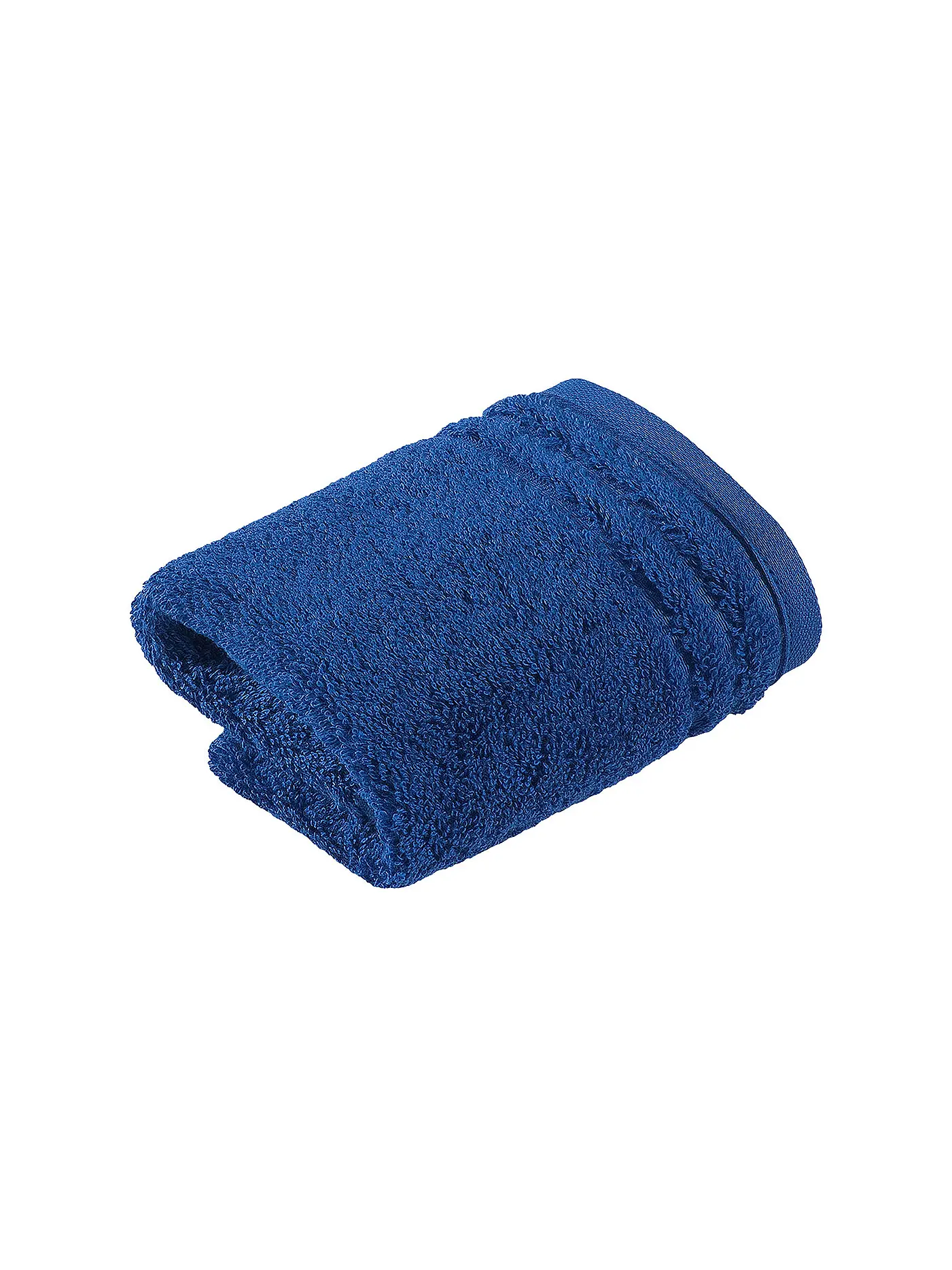 VOSSEN | Seiftuch VIENNA STYLE SUPERSOFT 30x30cm Weiss | dunkelblau